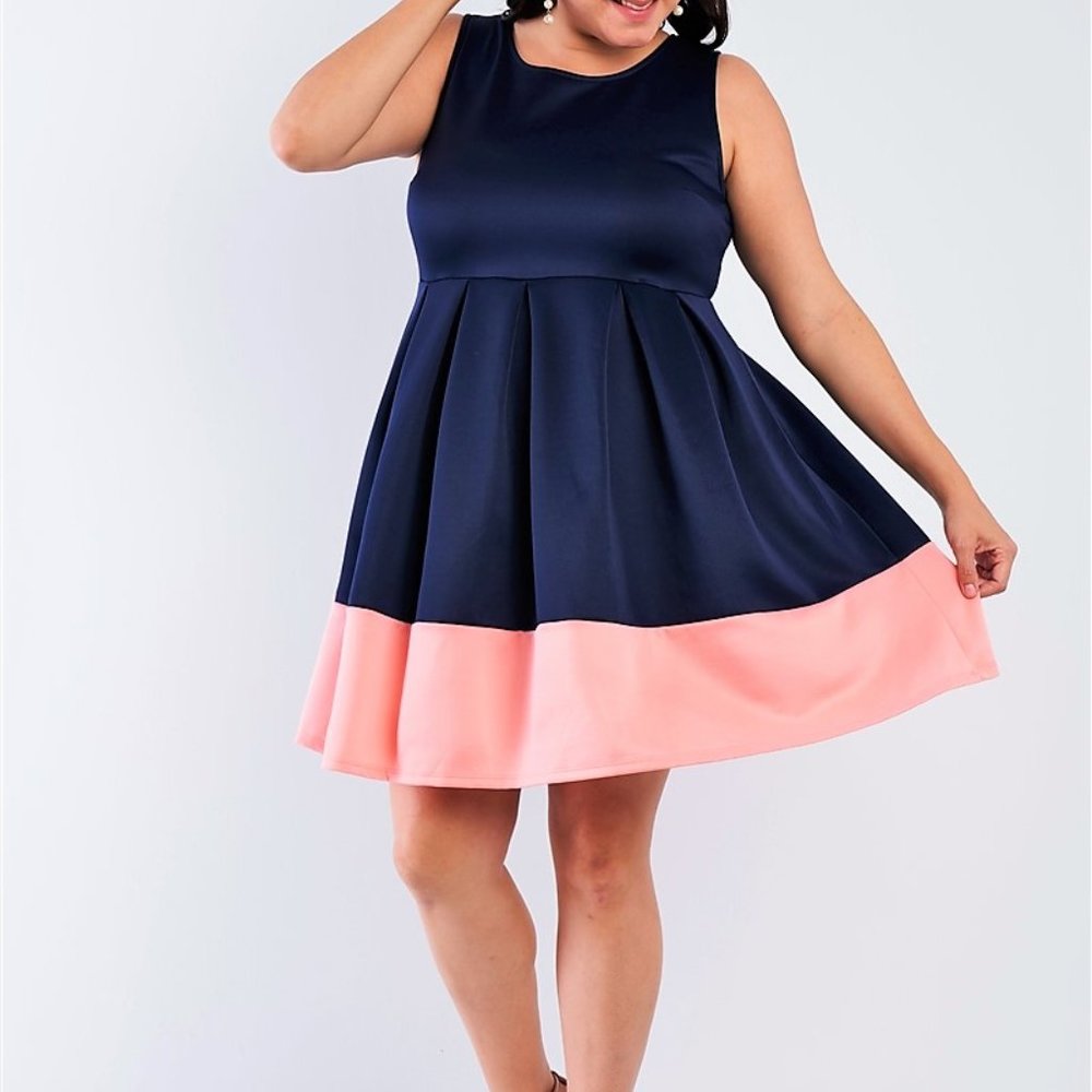 Plus Size Fit and Flare Short Dress